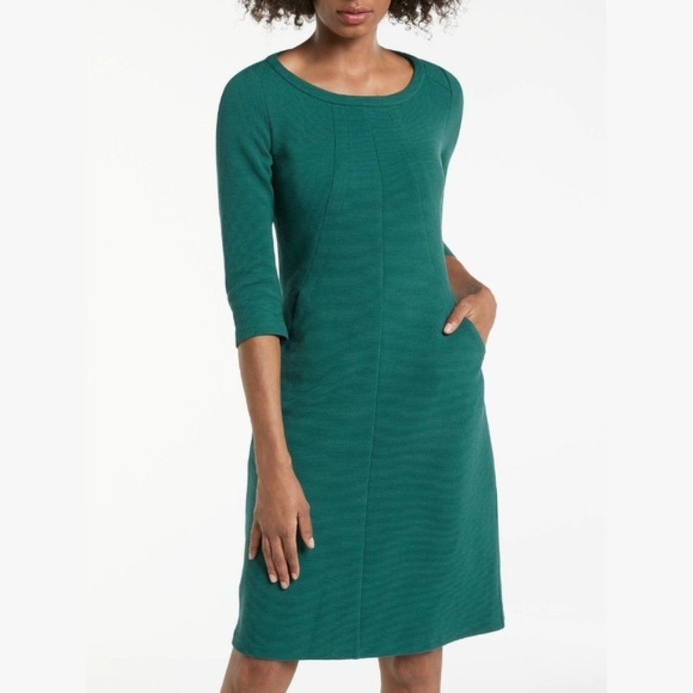Boden Hannah Jersey Dress 8 Green (Deep Forest)